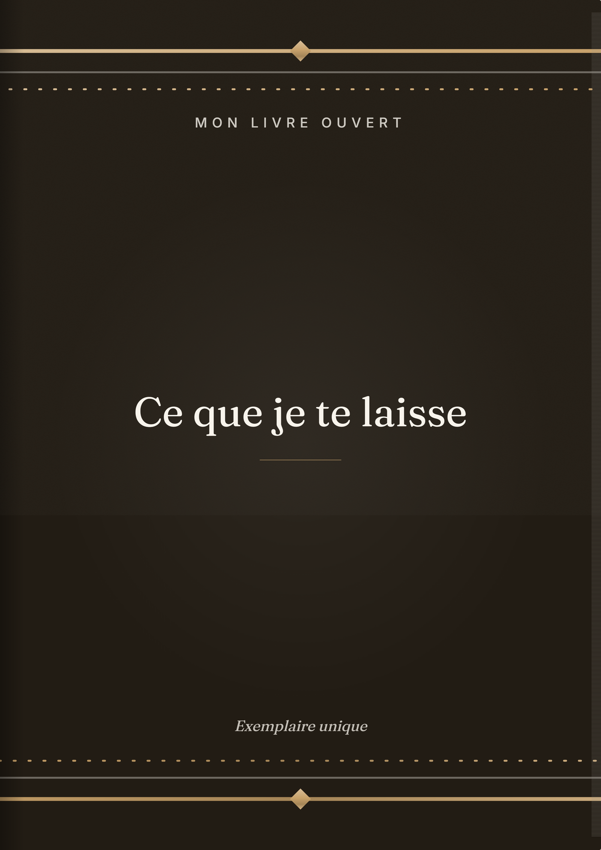 Ce que je te laisse — couverture du livre