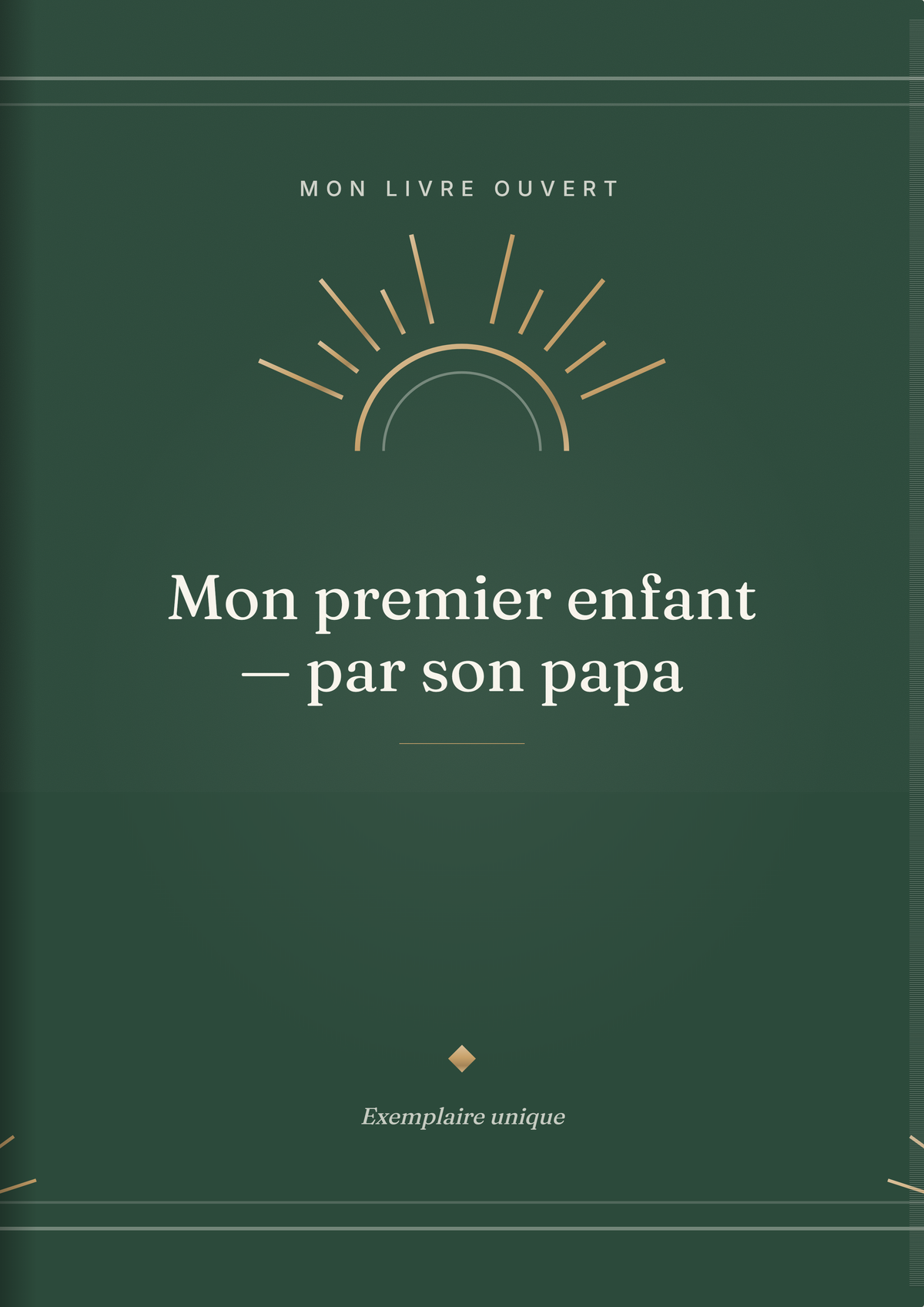 Mon premier enfant — par son papa — couverture du livre