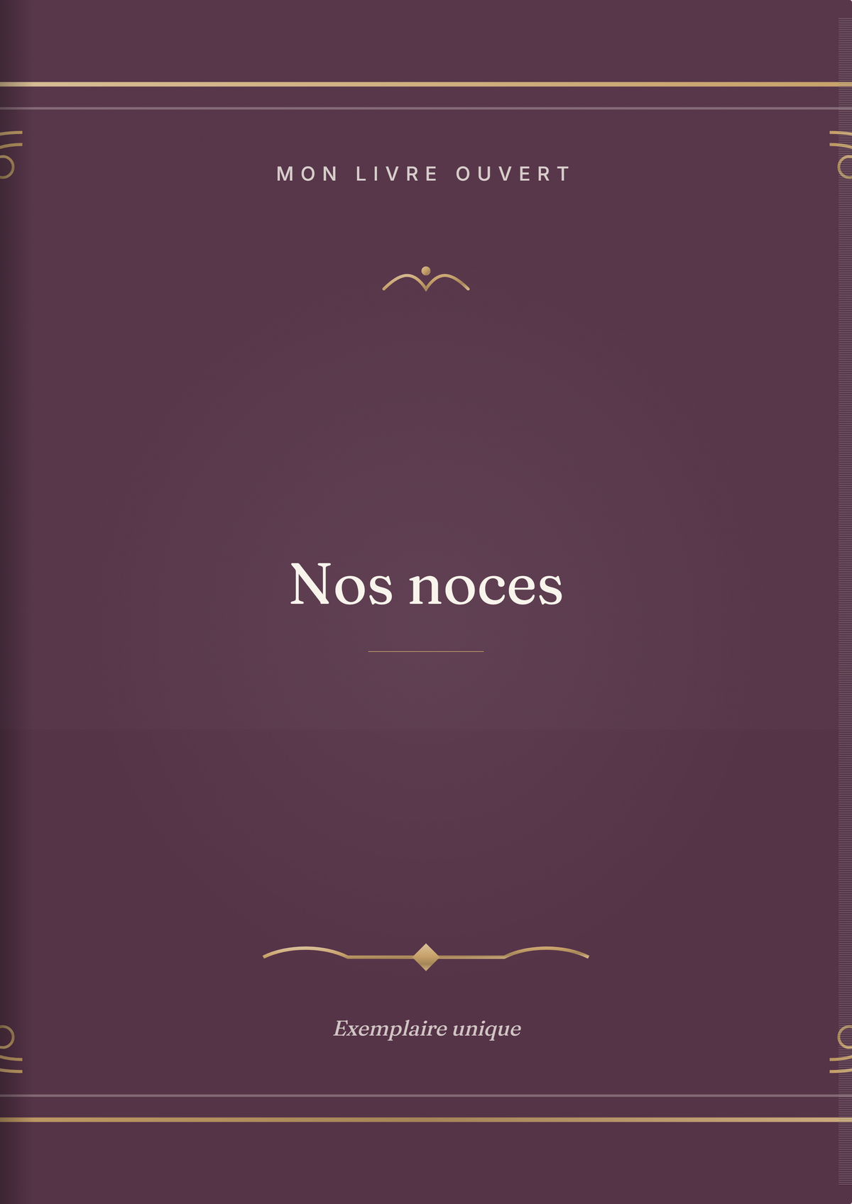 Nos noces — couverture du livre